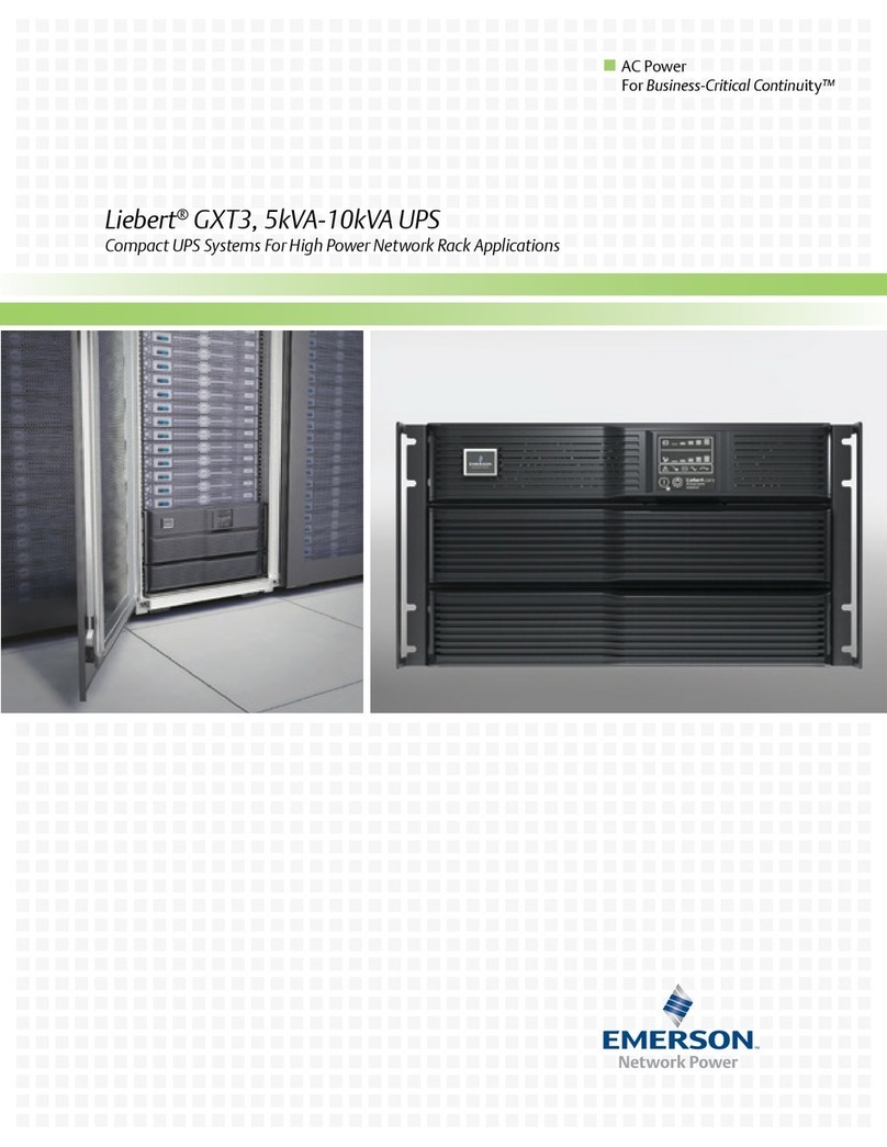 Liebert GXT3-5000RT208 Specifications