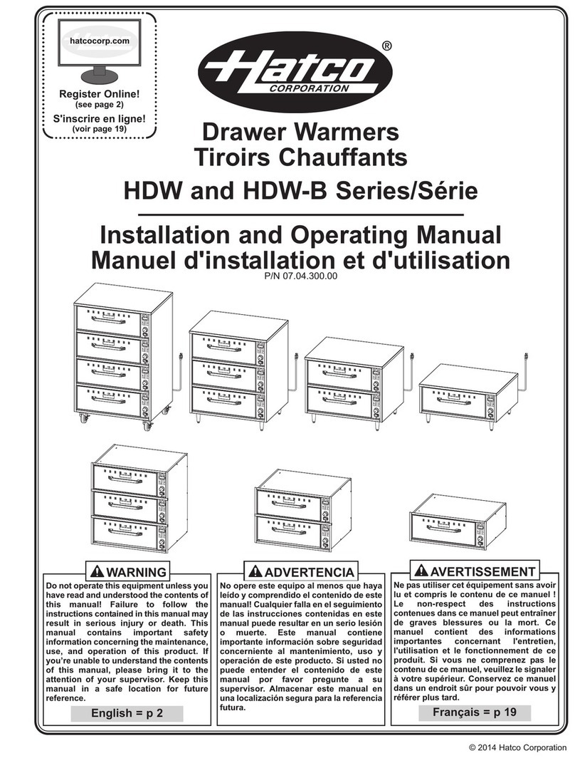 Hatco HDW-1 User manual