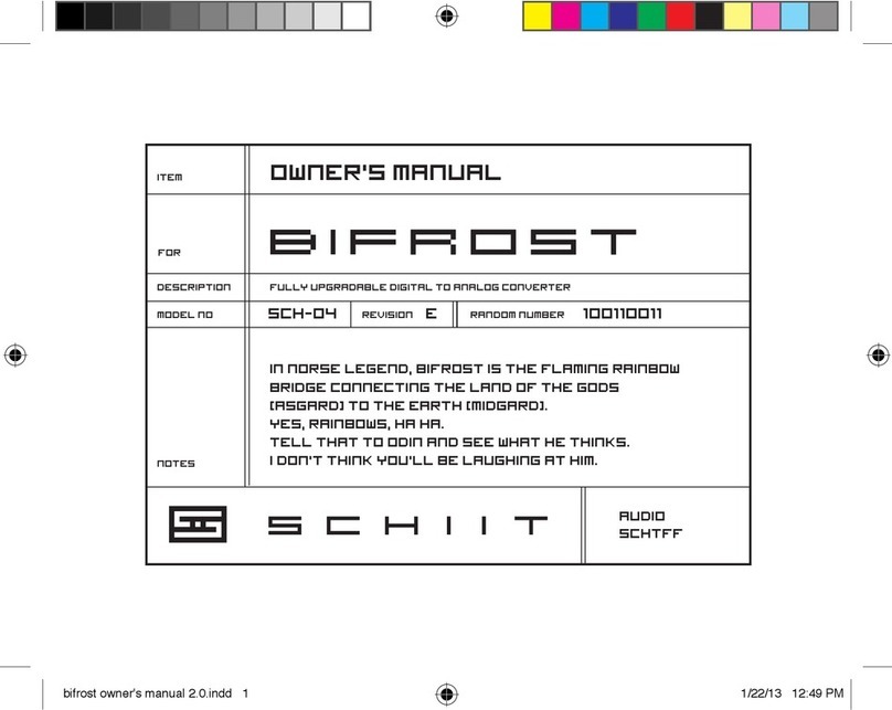 Schiit Bifrost SCH-04 owner's manual