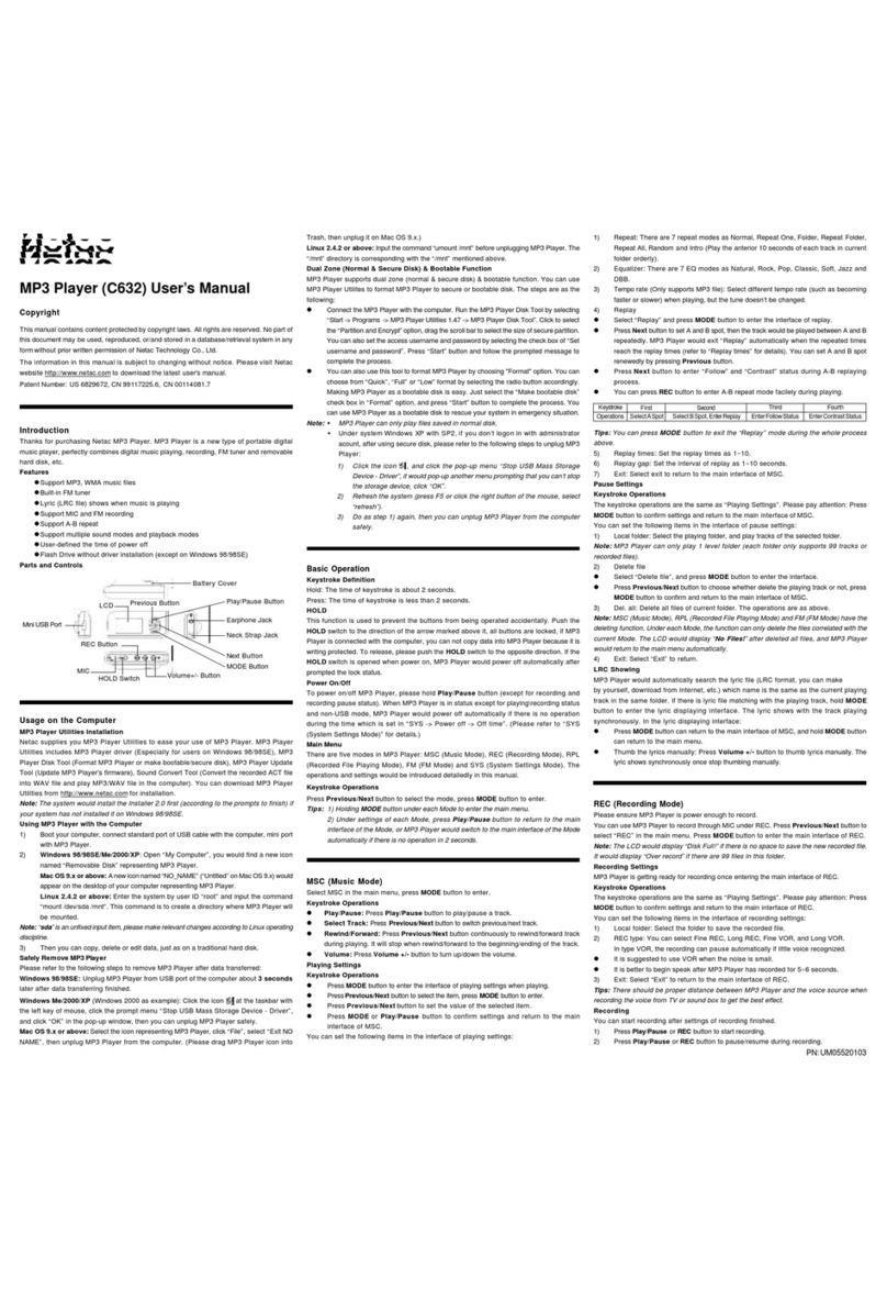 Netac C632 User manual
