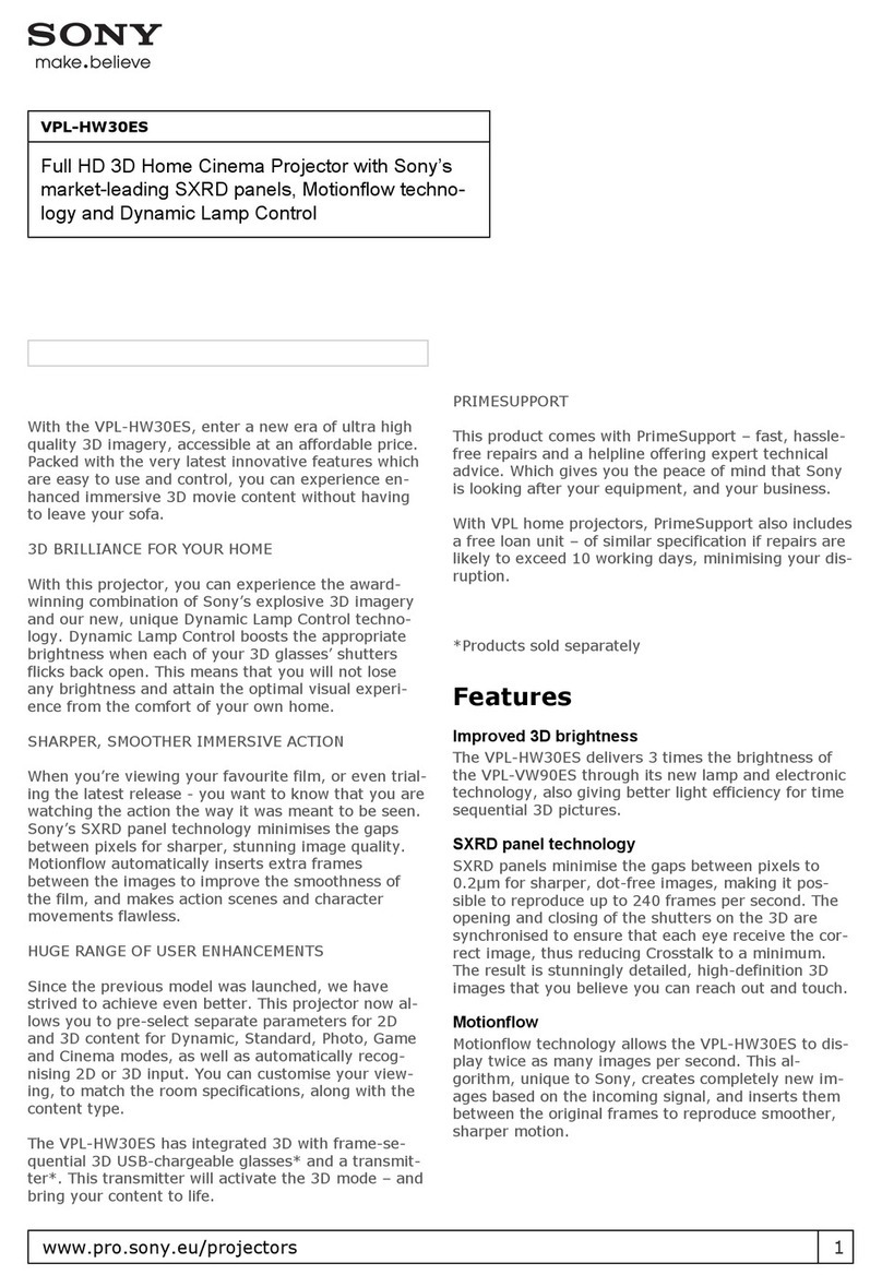 Sony VPL-HW30ES User manual