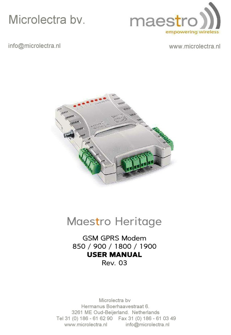 Maestro Wireless Solution Maestro Heritage 850 User manual