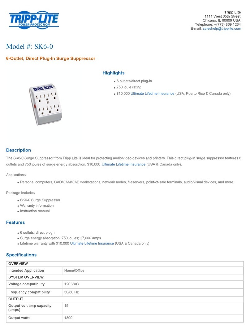 Tripp Lite SK6-0 User manual