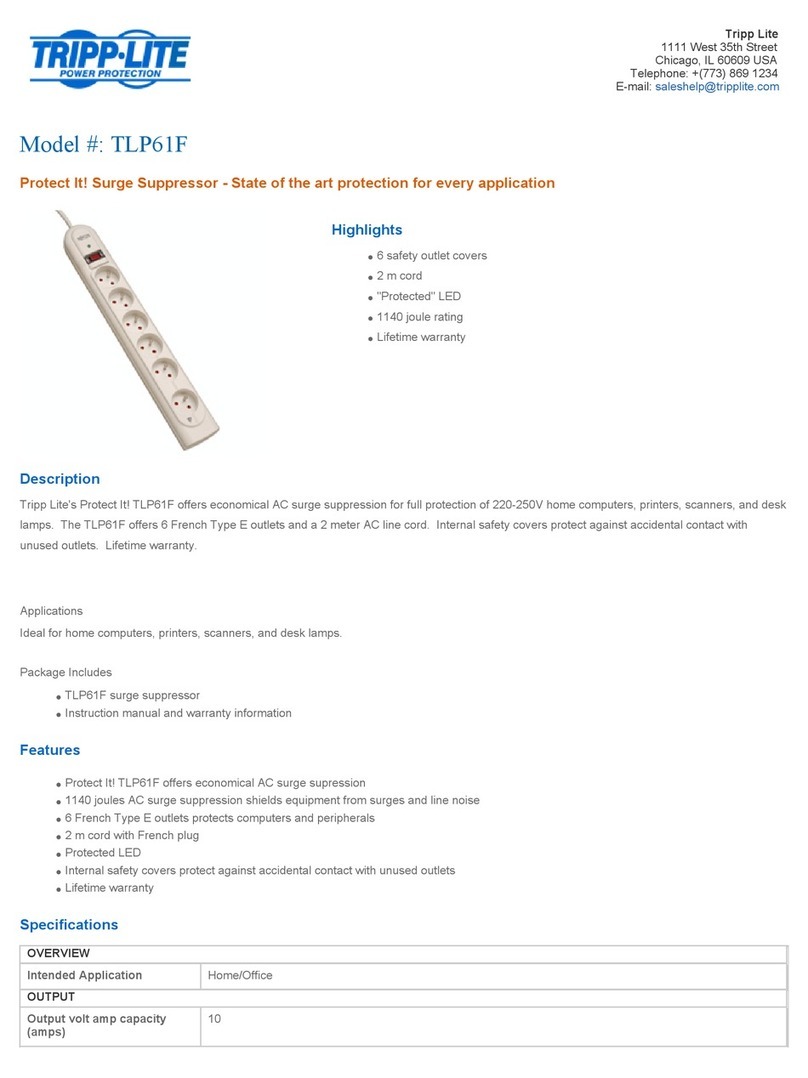 Tripp Lite TLP61F User manual