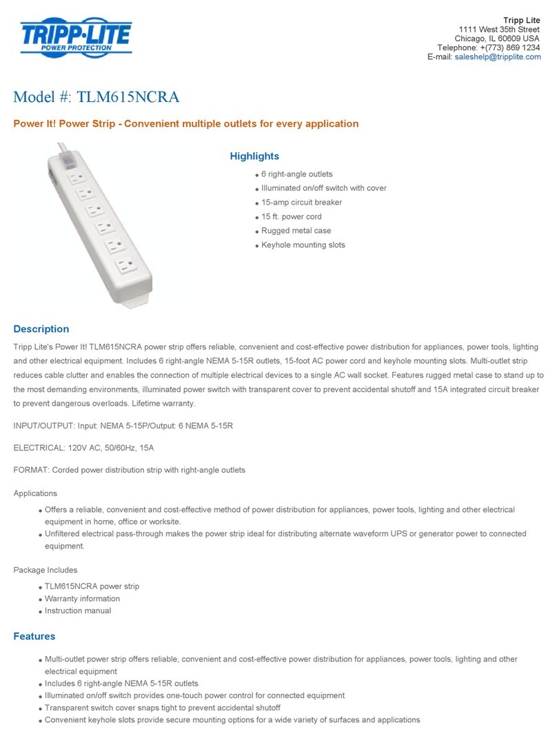 Tripp Lite TLM615NCRA User manual