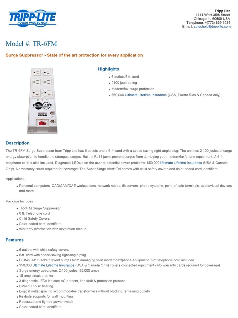 Tripp Lite TR-6FM User manual