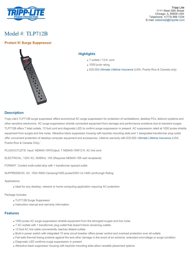 Tripp Lite TLP712B User manual Tripp Lite TLP712B User manual