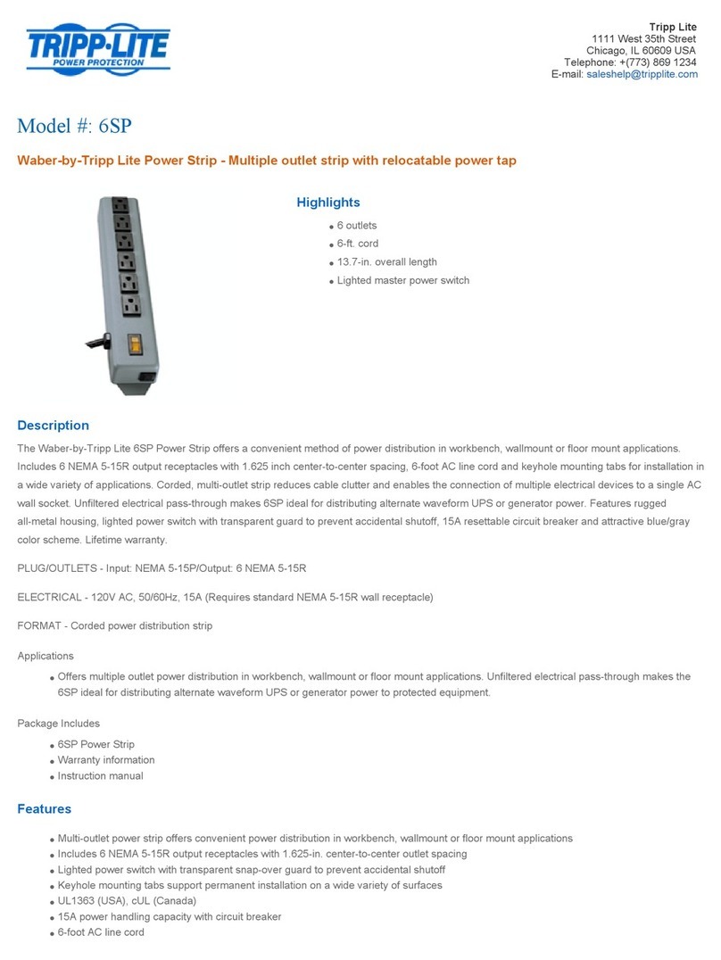 Tripp Lite 6SP User manual Tripp Lite 6SP User manual