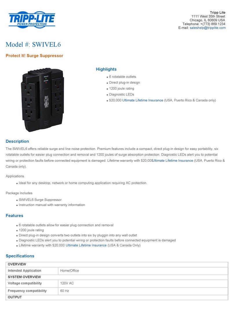 Tripp Lite SWIVEL6 User manual