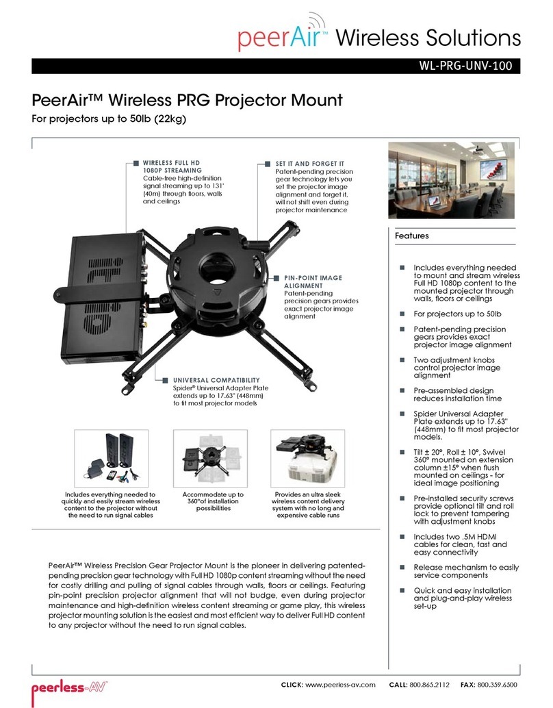 peerless-AV PeerAir WL-PRG-UNV-100 User manual