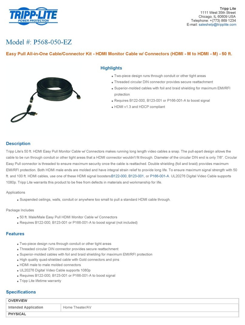 Tripp Lite P568-050-EZ Specifications