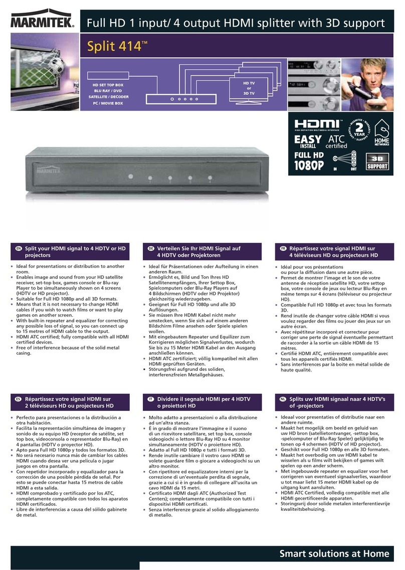 Marmitek SPLIT 414 Brochure & specs