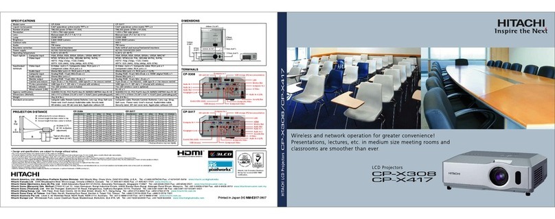 Hitachi X308 - CP XGA LCD Projector User manual