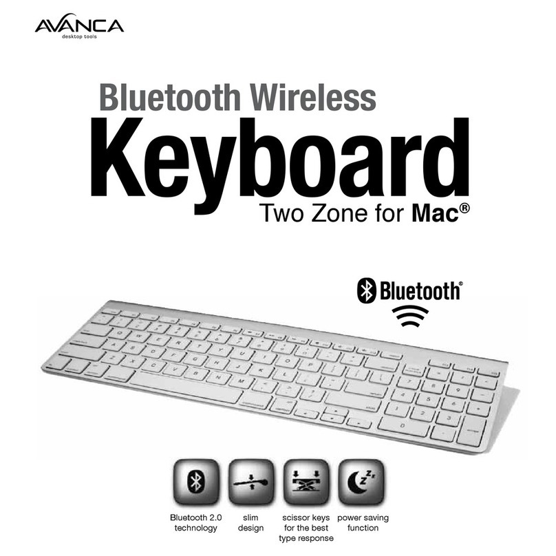 Avanca Bluetooth Wireless Keyboard user guide Avanca Bluetooth Wireless Keyboard user guide