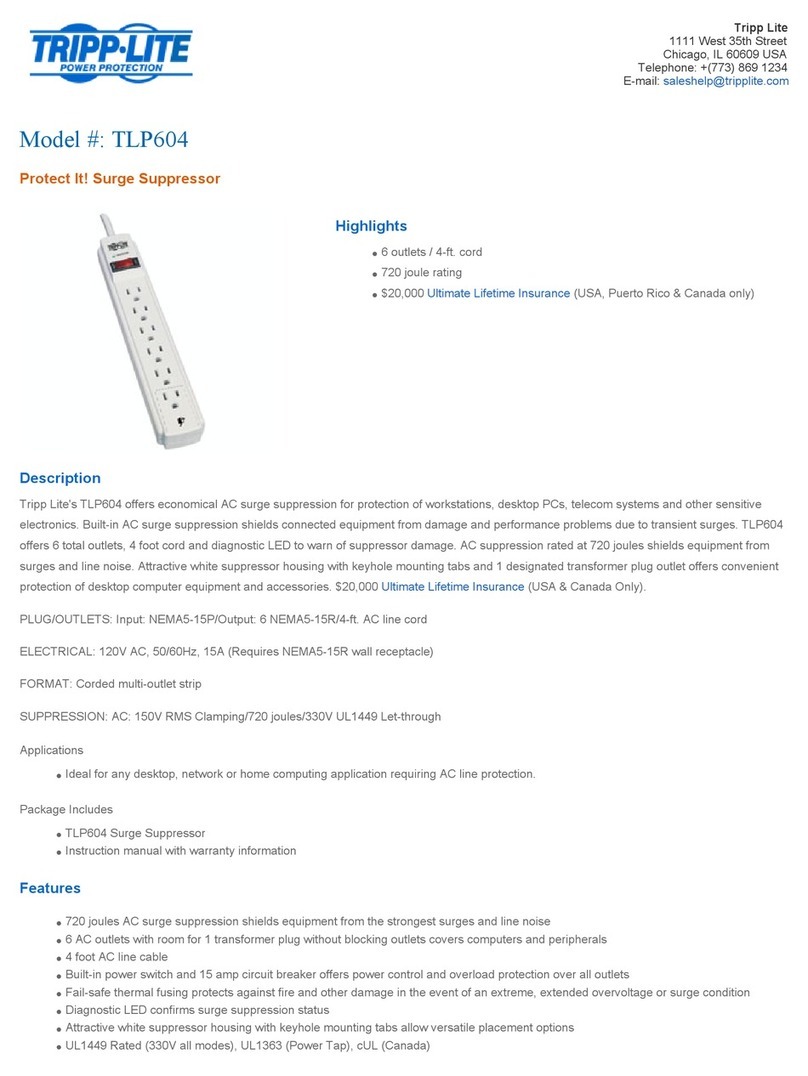 Tripp Lite TLP604 User manual