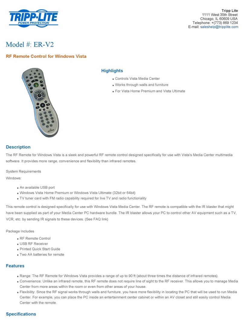 Tripp Lite ER-V2 User manual Tripp Lite ER-V2 User manual