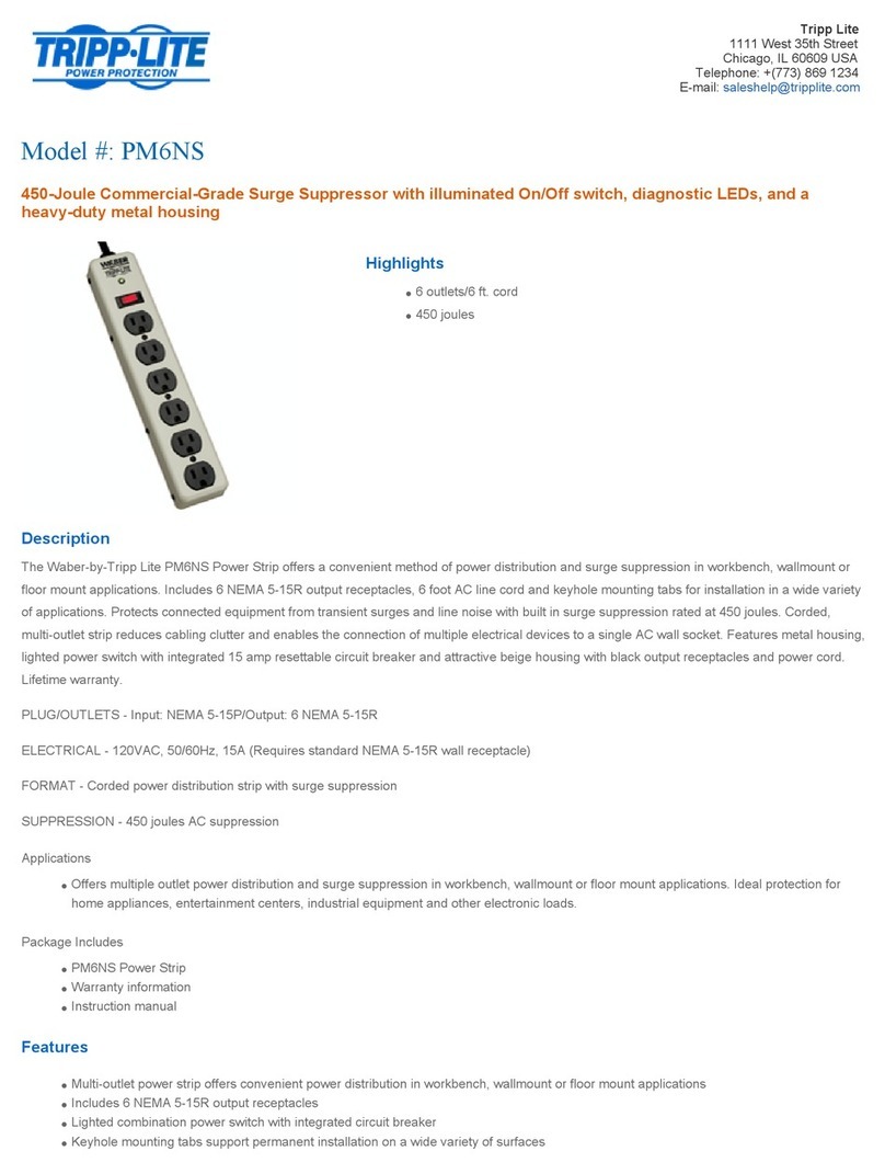 Tripp Lite PM6NS User manual