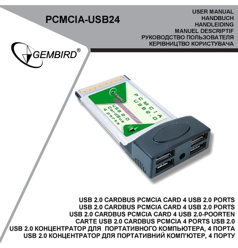 Gembird PCMCIA-USB24 user manual