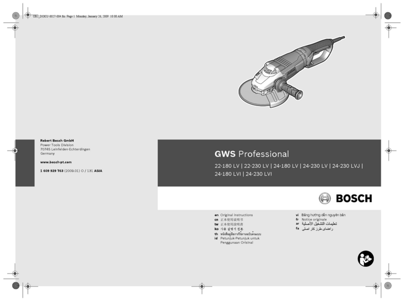 Bosch GWS Professional 22-180 LV User manual