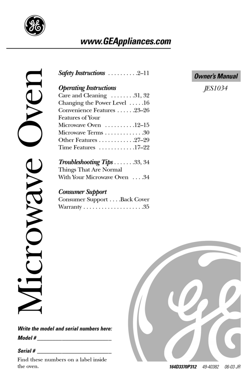GE JES1034 User manual