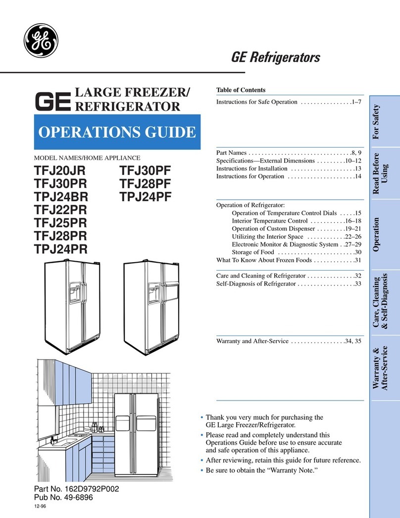 GE TFJ20JR User manual