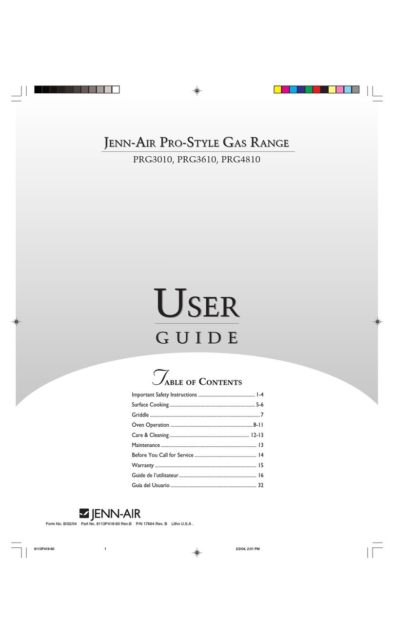 Jenn-Air PRO-STYLE PRG3010 user guide