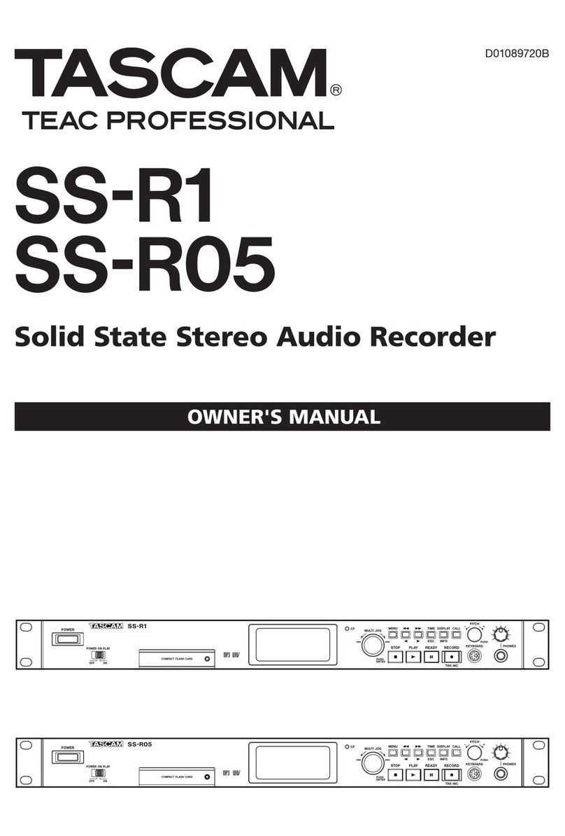 Tascam SS-R1 owner's manual