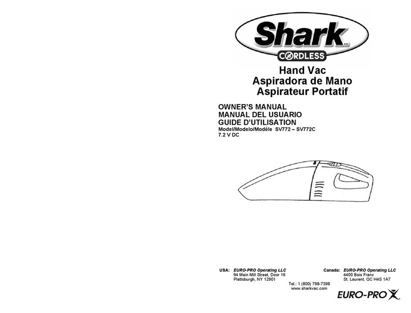 Shark SV772 User manual