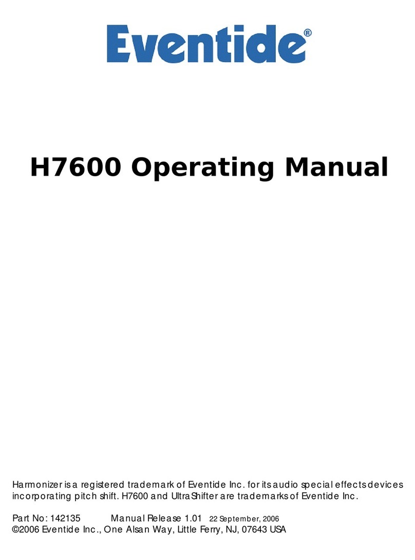 Eventide H7600 User manual