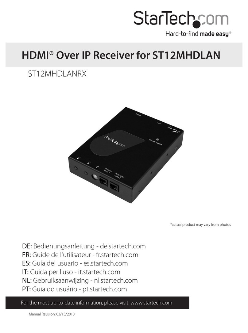 StarTech.com ST12MHDLANRX User manual