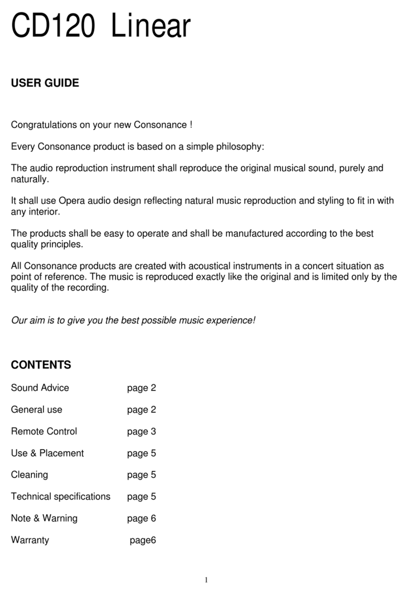 Consonance CD120 Linear User manual