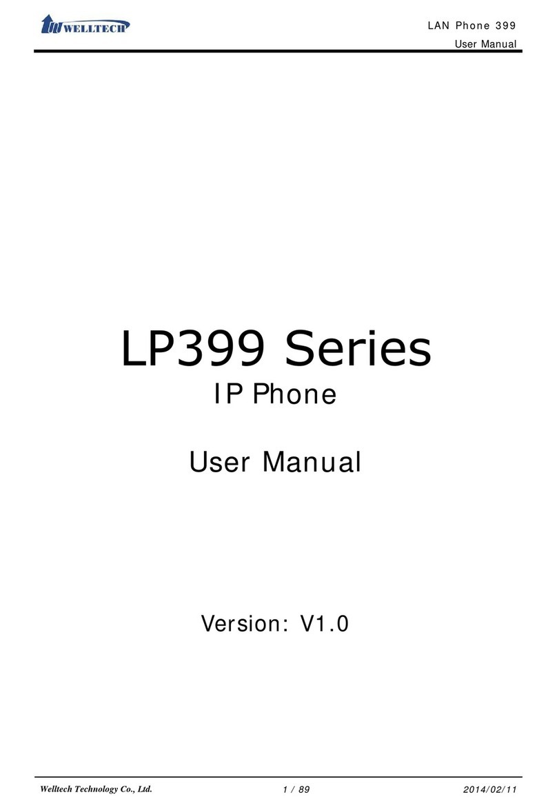 WELLTECH LP399 Series User manual WELLTECH LP399 Series User manual