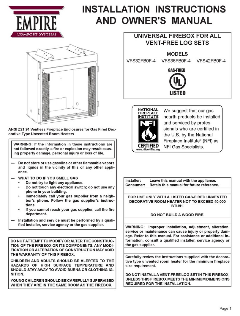 Empire Comfort Systems VFS32FB0F-4 Installation and owner's manual Empire Comfort Systems VFS32FB0F-4 Installation and owner's manual