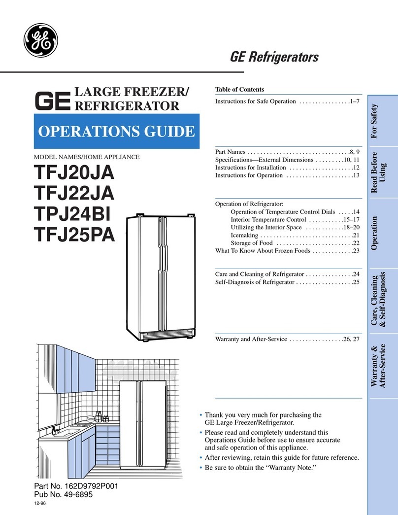 GE TFJ20JA User manual