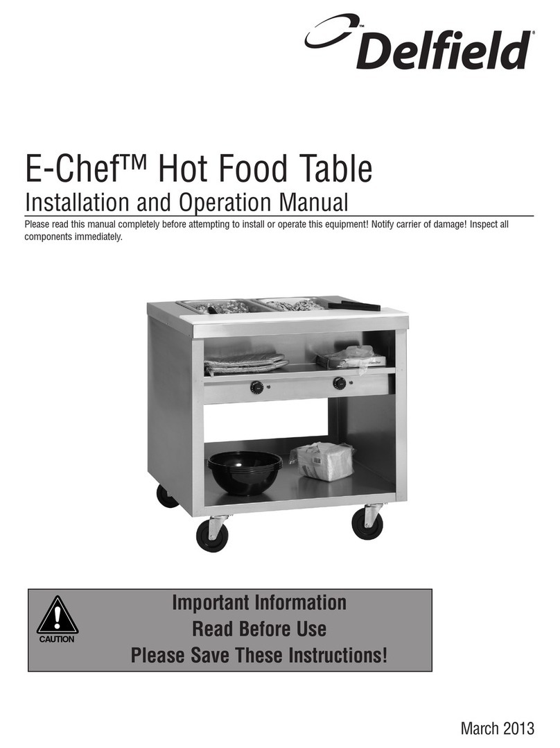 Delfield E-Chef Installation and operation manual