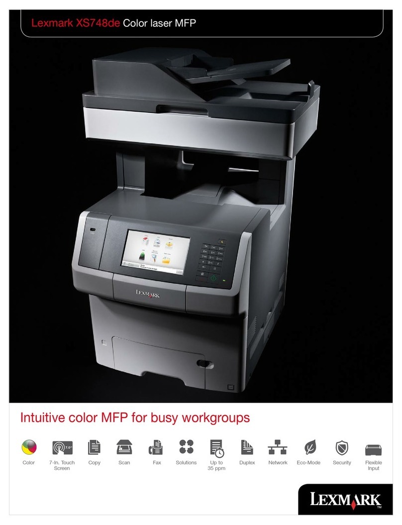 Lexmark XS748de User manual