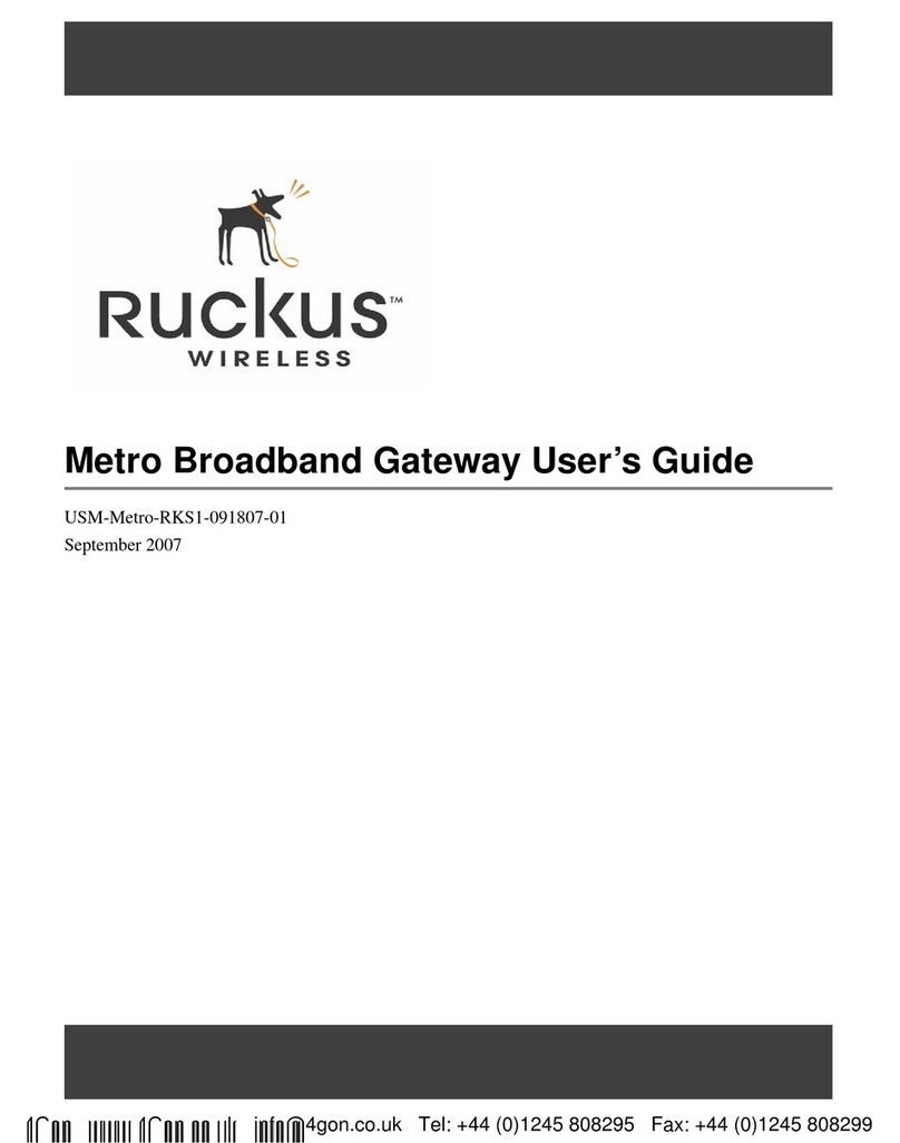 Ruckus Wireless Metro Broadband Gateway User manual