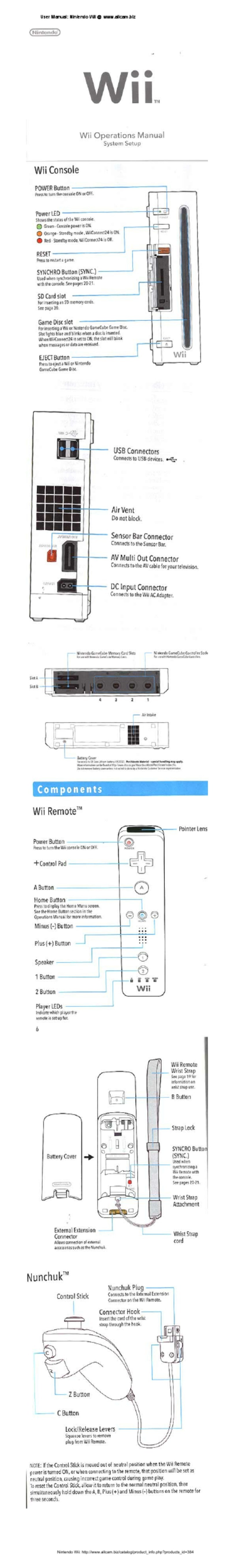 Nintendo Wii U Operation manual