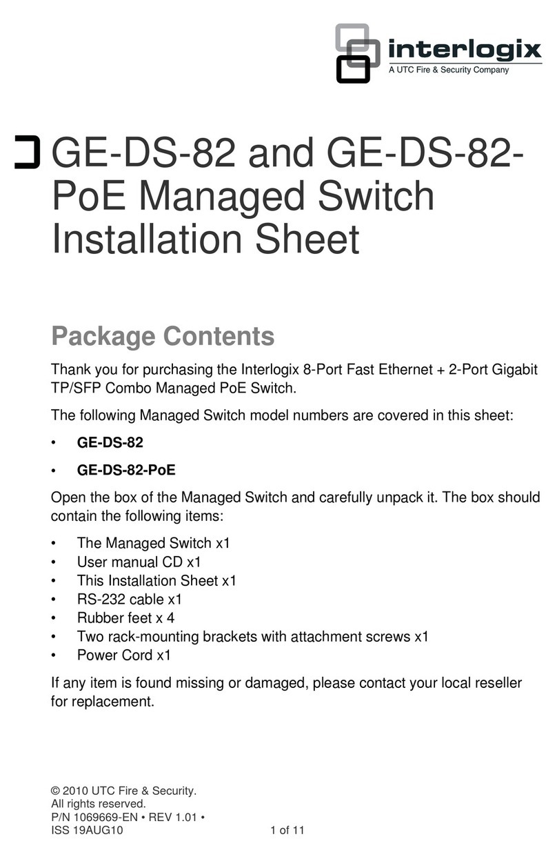Interlogix GE-DS-82 Installation sheet