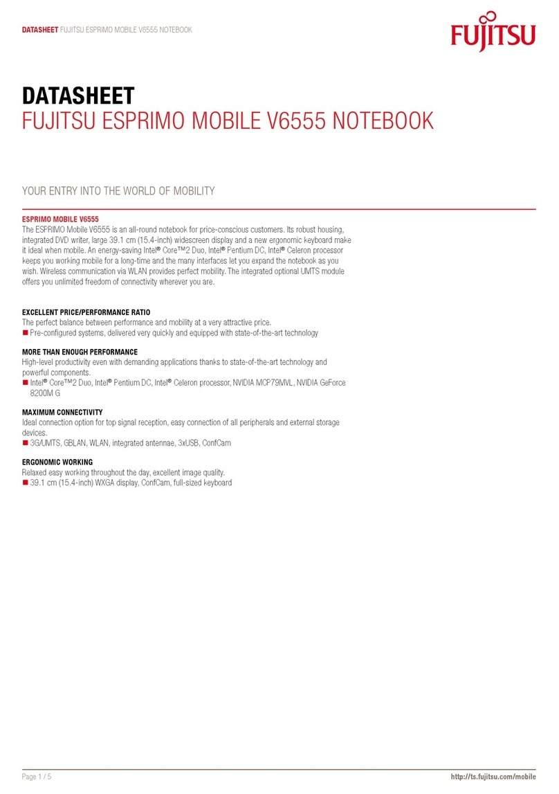 Fujitsu ESPRIMO Mobile V6555 datasheet