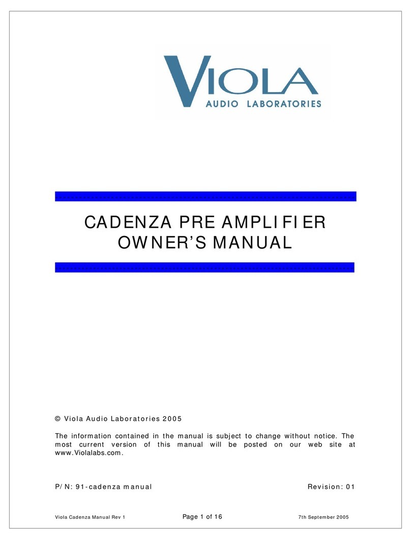 Viola Systems Cadenza User manual