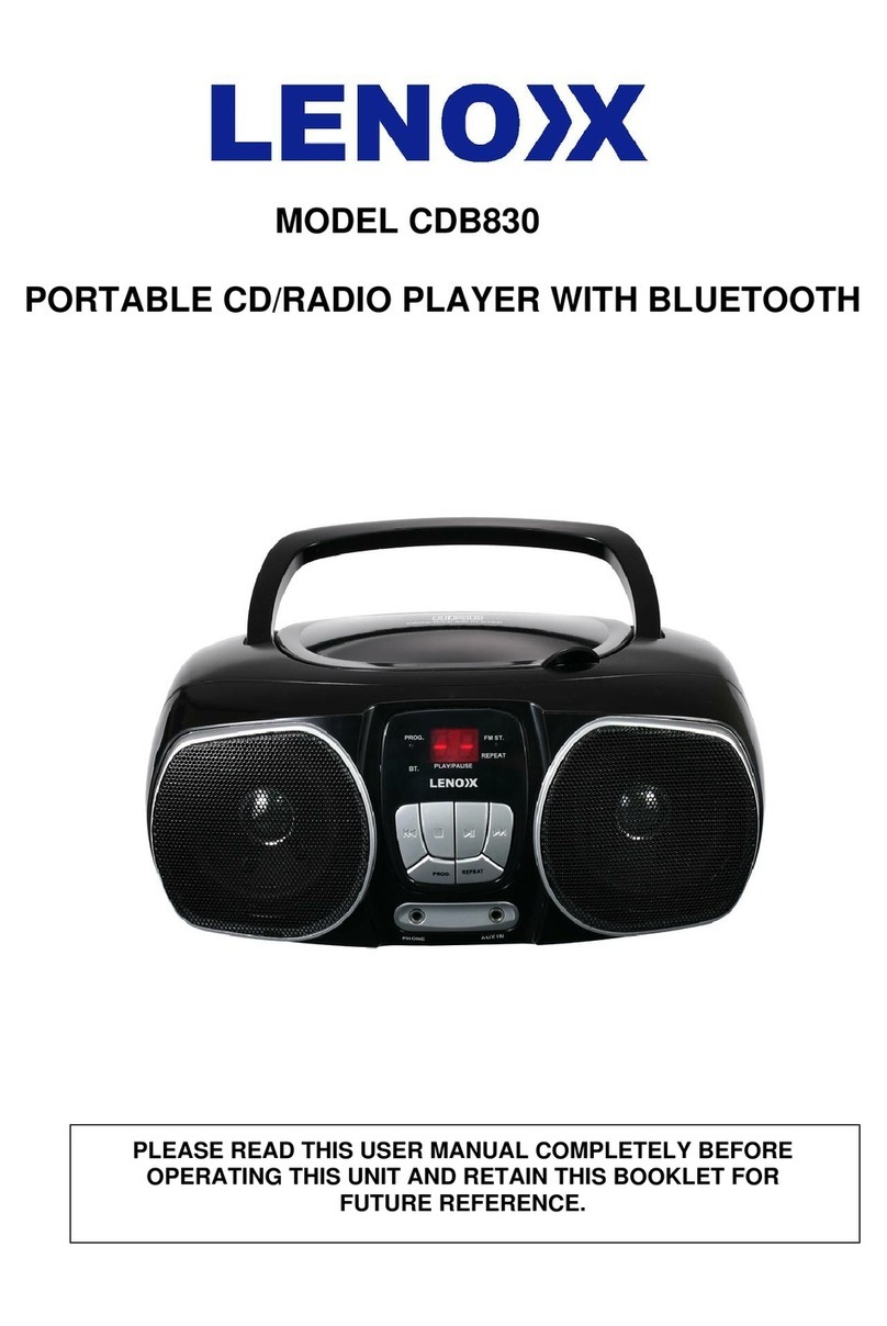 Lenoxx CDB830 user manual