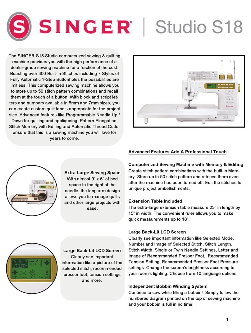 Singer Studio S18 instructions