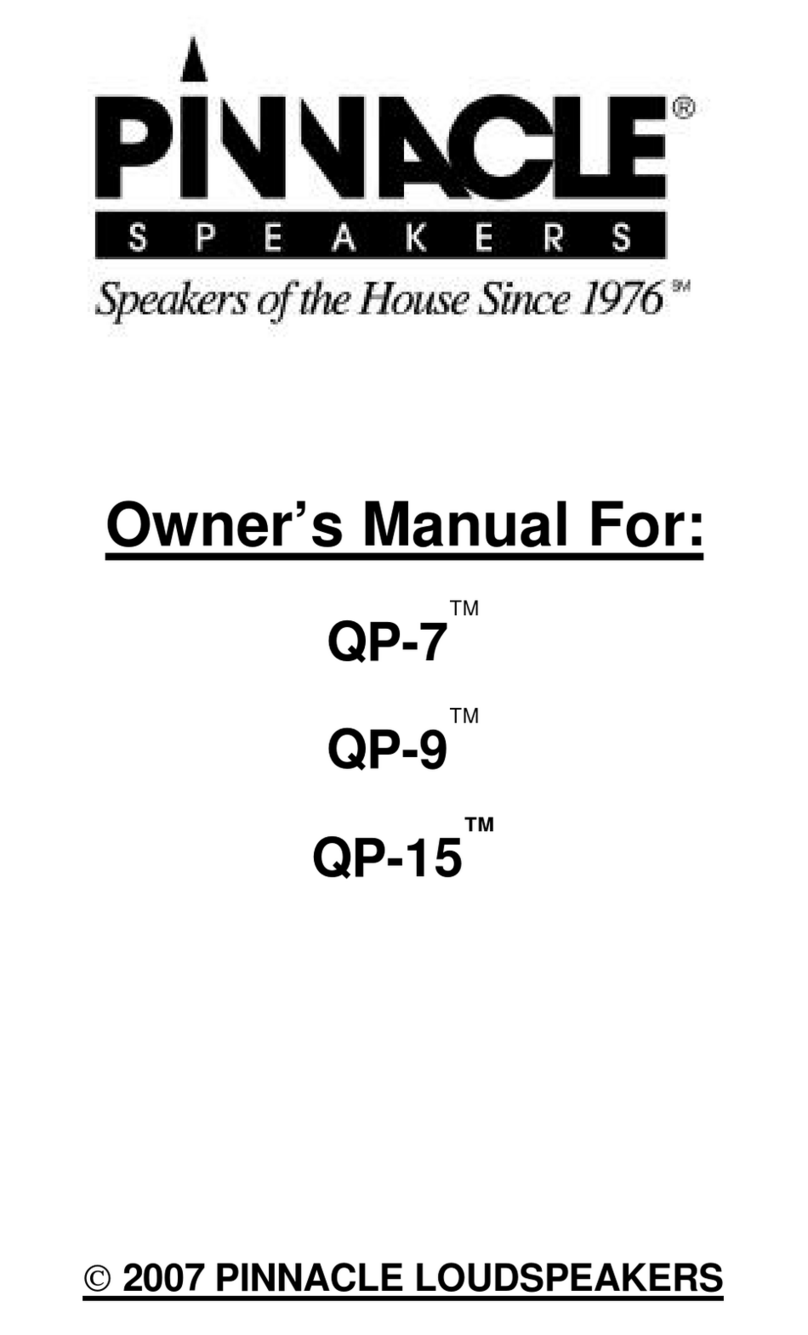 Pinnacle Speakers QP-7 owner's manual