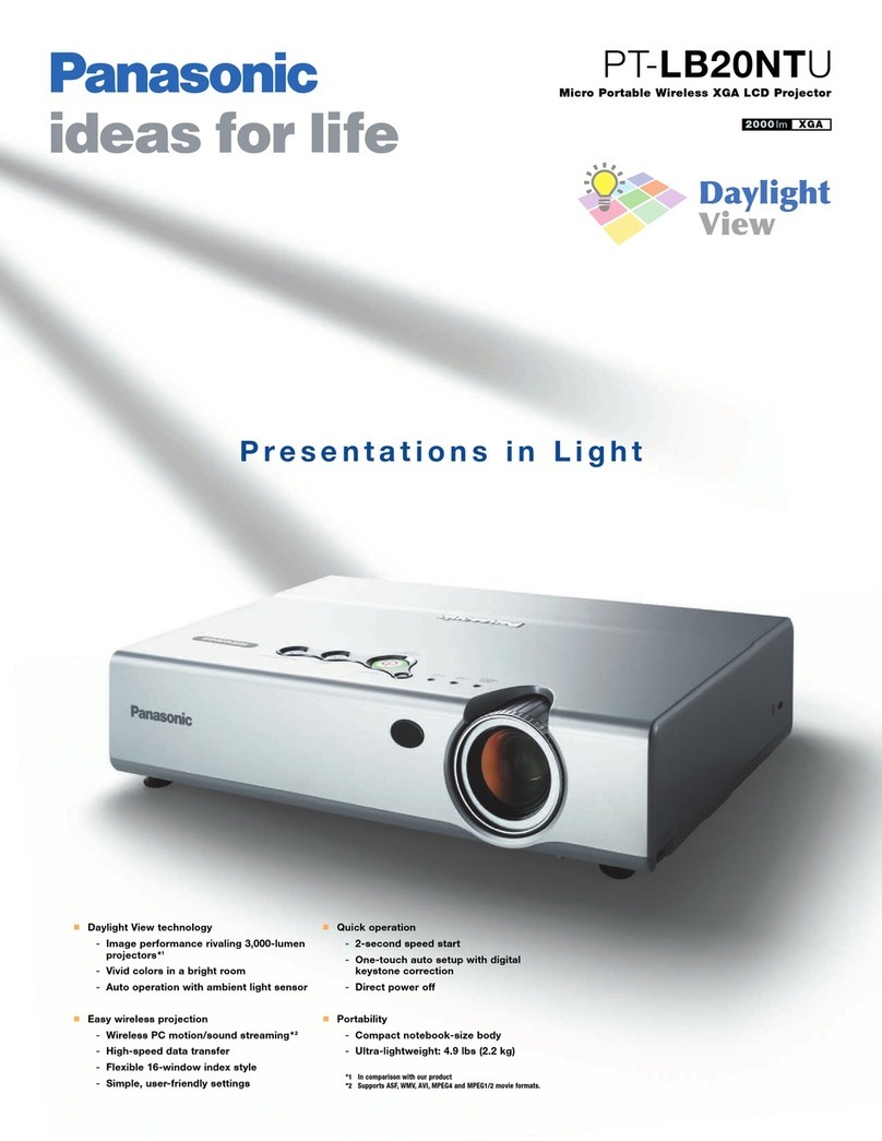 Panasonic PTLB20NTU - PROJECTOR- NETWORK IB User manual