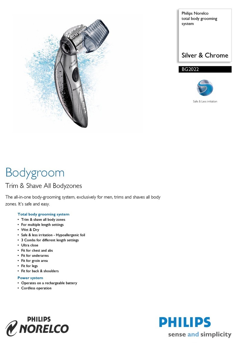 Philips Norelco BG2022 Bodygroom Specifications