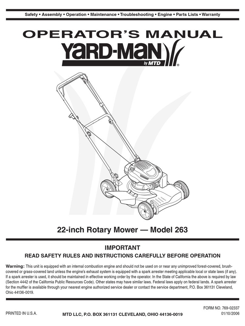 Yard-Man 263 Operator's manual