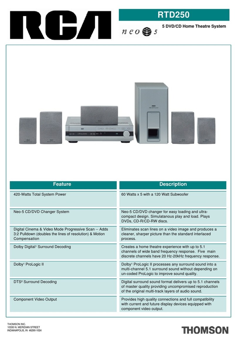 RCA neo 5 RTD250 Installation and operation manual