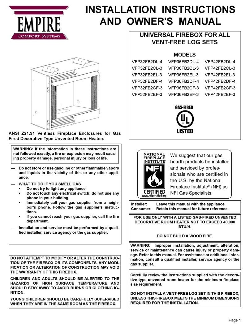 Empire Comfort Systems VFP32FB2DL-4 Installation instructions and owner's manual