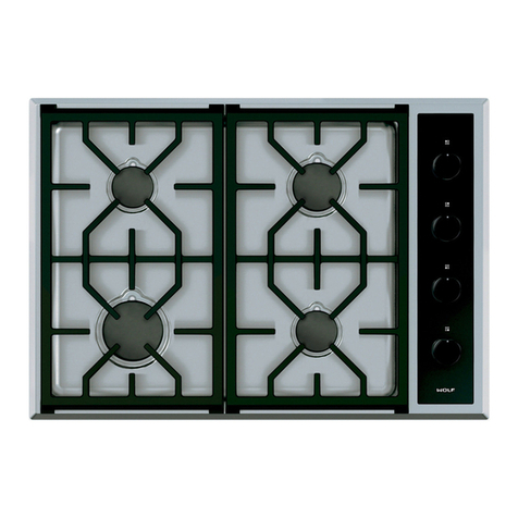 Wolf GAS COOK TOPS installation guide